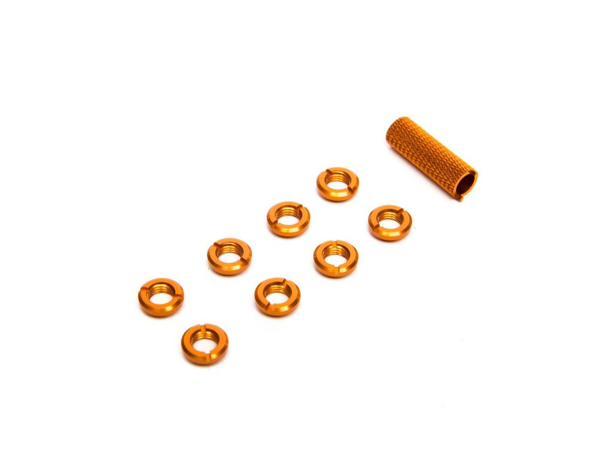 SPMA1303 Spektrum Radio Orange Switch Nuts with Wrench, 8pcs Spektrum