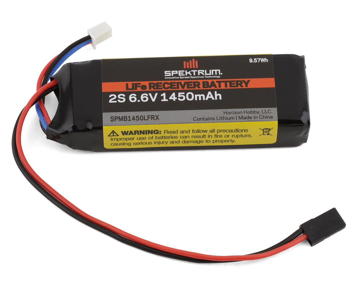 SPMB1450LFRX Spektrum 1450mah 2S 6.6v LiFe Receiver Battery Spektrum