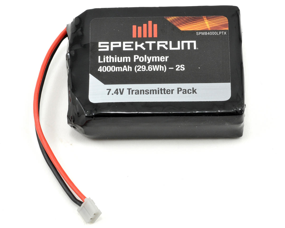 SPMB4000LPTX Spektrum LiPo Transmitter Battery, 4000mAh 2S 2C Spektrum