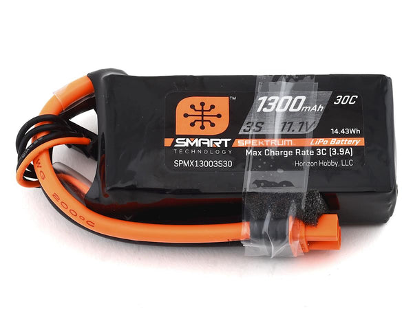 Spektrum 1300mah 3S 11.1v 30C Smart LiPo Battery with IC3 Connector