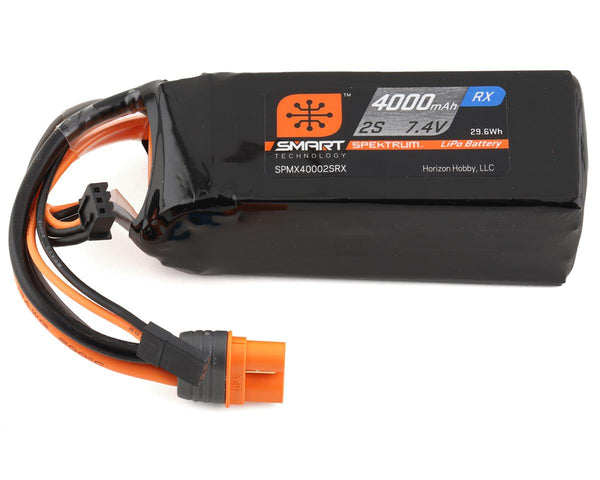 Spektrum 4000mah 2S 7.4v Smart LiPo Receiver Battery with IC3 Connector, Replaces DYNB52213