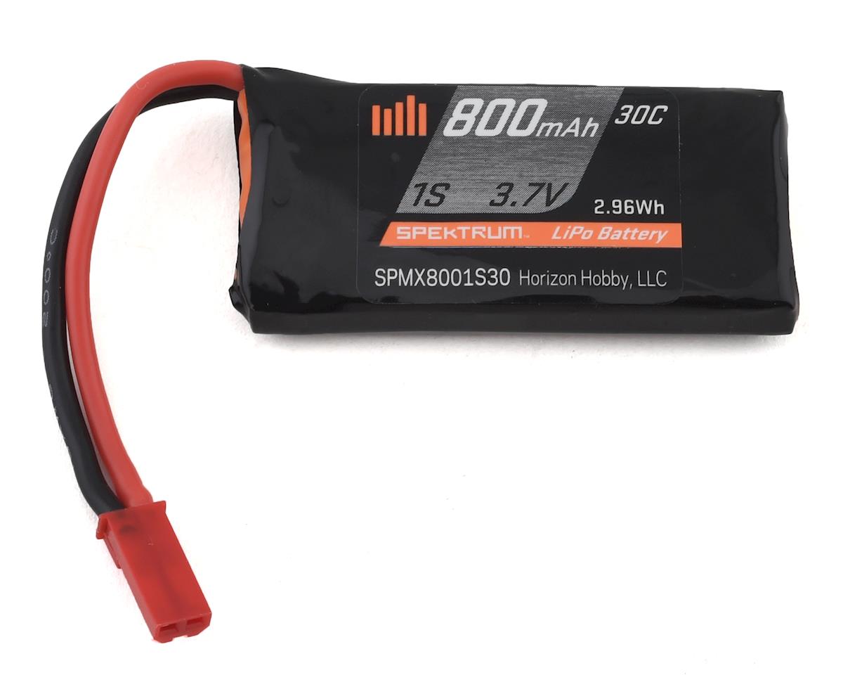 SPMX8001S30 Spektrum 800mah 1S 3.7v 30C Smart LiPo Battery with JST Connector Spektrum
