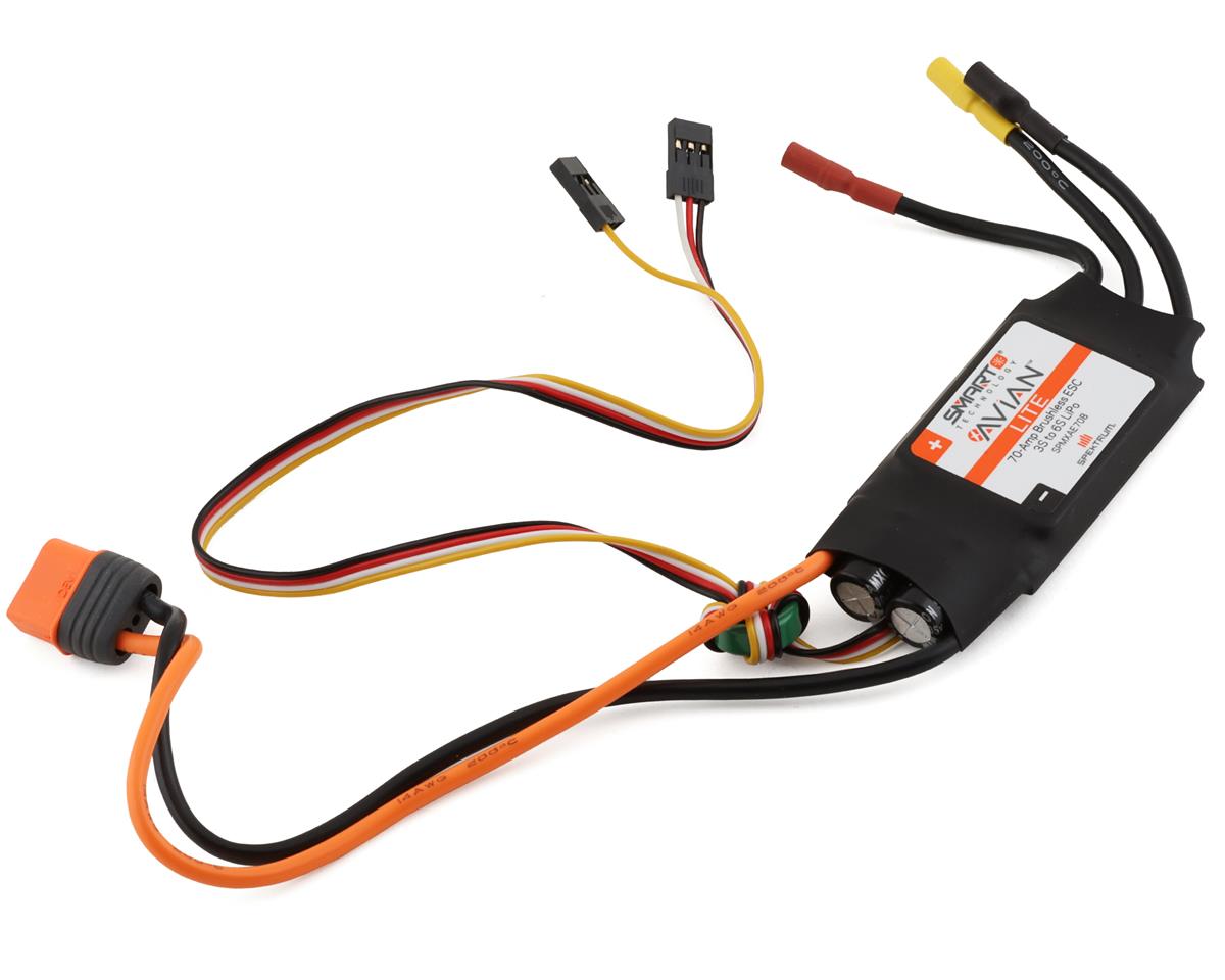 SPMXAE70B Spektrum Avian Lite 70A Brushless Smart ESC, 3S-6S IC3 Spektrum
