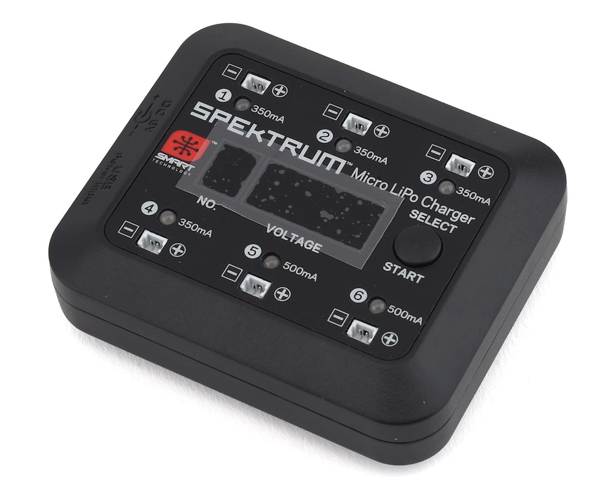 SPMXC1060 Spektrum Spektrum Micro 6 Port DC/USB 1S LiPo Battery Charger Spektrum