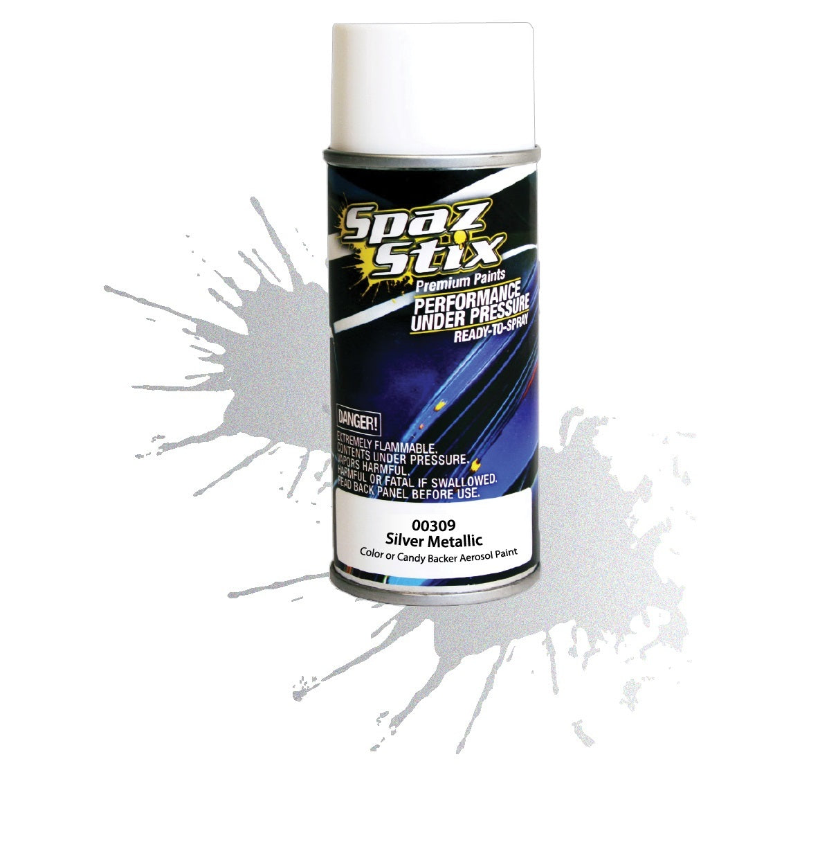 SZX00309 Silver Metallic Backer / Basecoat Aerosol 3.5oz SPAZ STIX