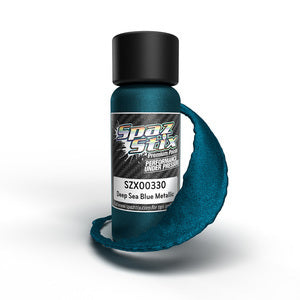 SZX00330 Deep Sea Blue Metallic Airbrush Ready Paint, 2oz Bottle SPAZ STIX