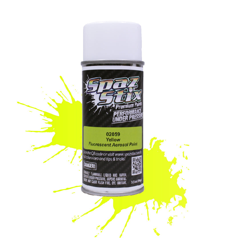 SZX02059 Yellow Fluorescent Aerosol Paint 3.5oz SPAZ STIX