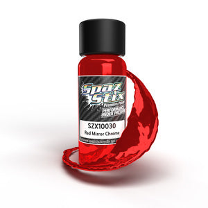 SZX10030 Red Mirror Chrome Airbrush Ready Paint, 2oz Bottle SPAZ STIX