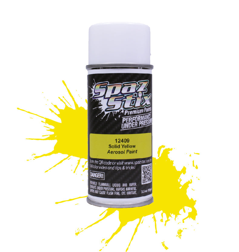 SZX12409 Solid Yellow Aerosol Paint 3.5oz SPAZ STIX
