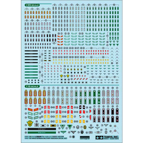 T12625 TAMIYA 1/16 1/35 WWII GERMAN INSIGNIA Tamiya