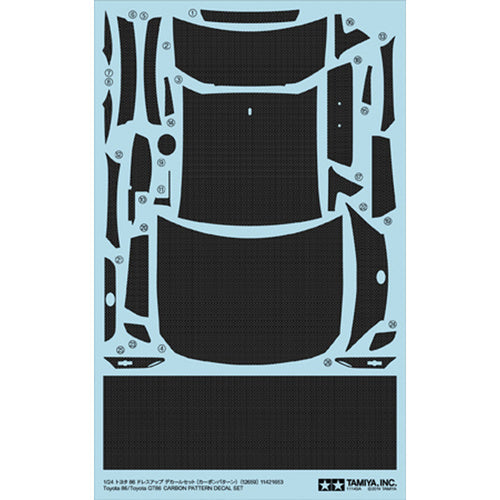 T12659 TAMIYA 1/24 TOYOTA 86/GT86 CARB DECAL Tamiya