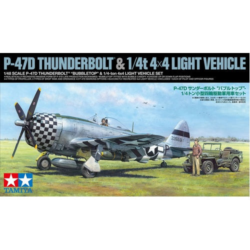 T25214 TAMIYA P-47D BUBBLETOP & 4X4 LV 1:48 Tamiya
