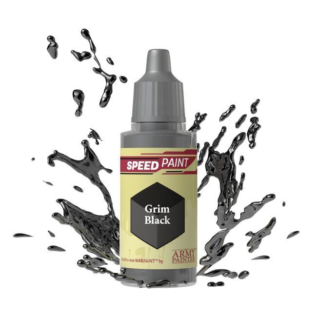 The Army Painter Speedpaint: Grim Black - 18ml Acrylic Paint TAPWP2001