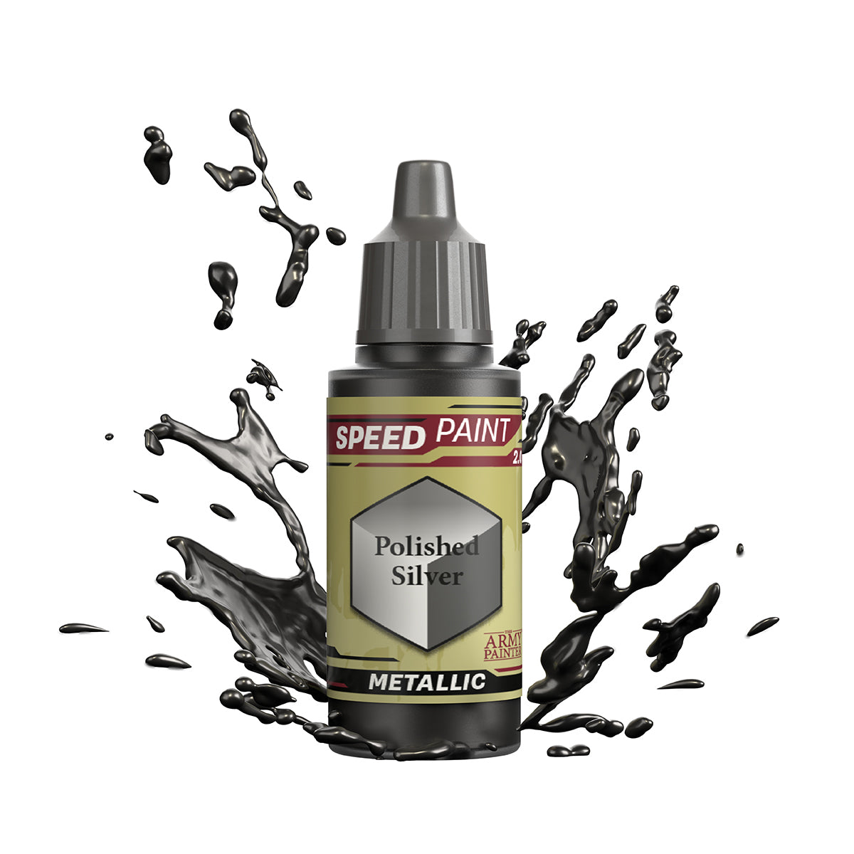 The Army Painter Speedpaint: Polished Silver - 18ml Acrylic Paint TAPWP2071