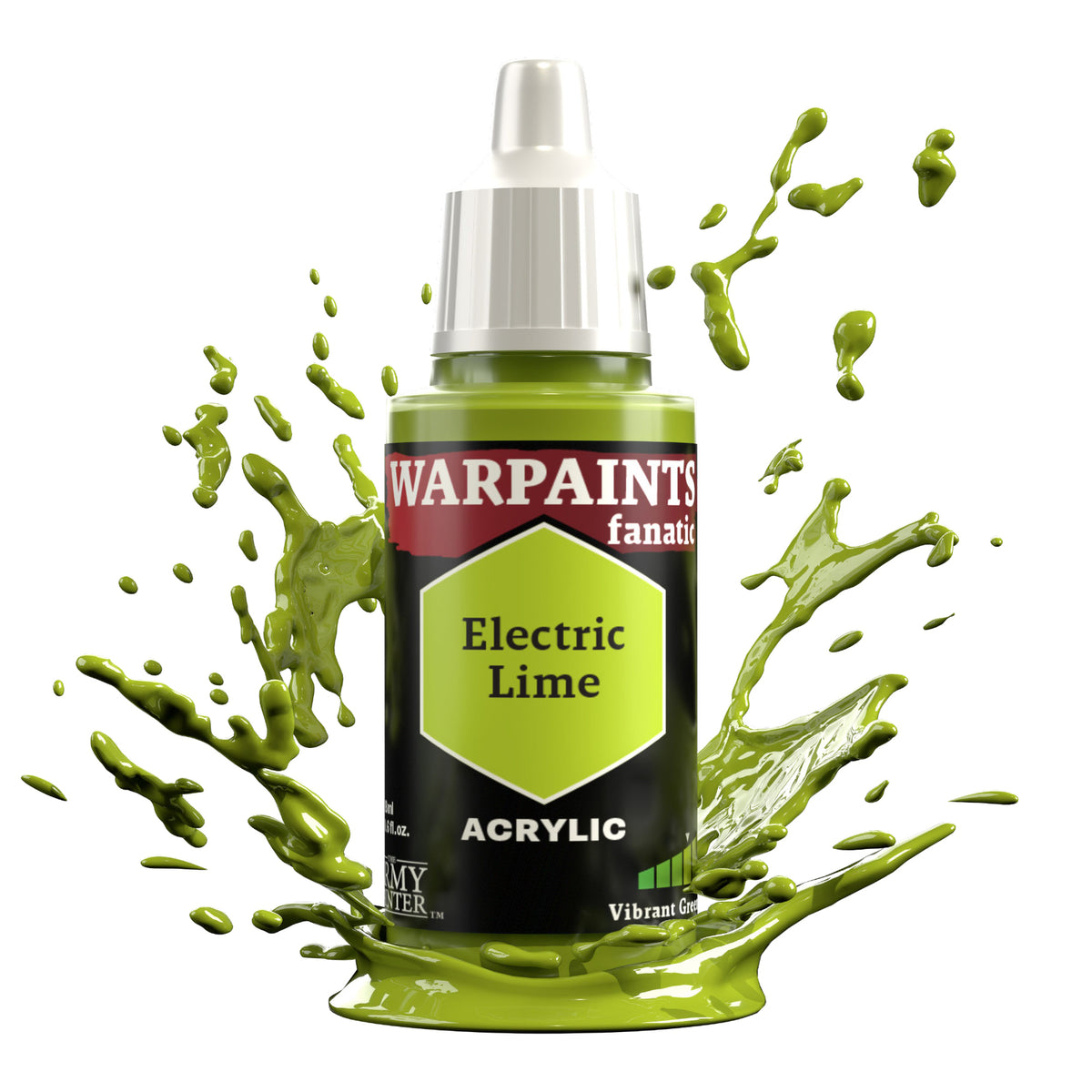 The Army Painter Warpaints Fanatic: Electric Lime - 18ml Acrylic Paint TAPWP3058