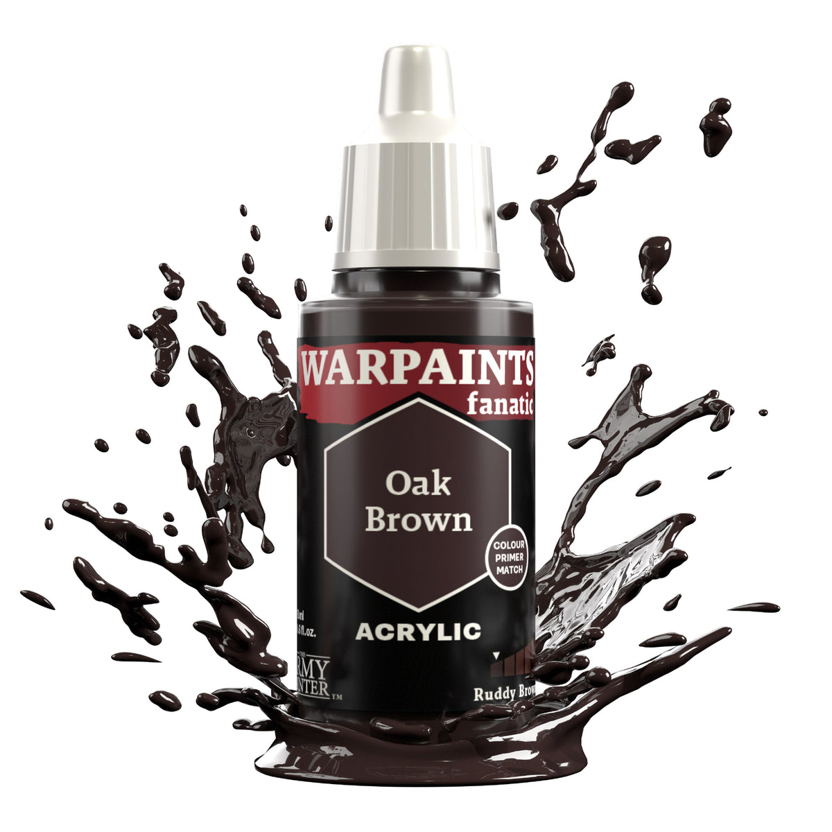 The Army Painter Warpaints Fanatic: Oak Brown - 18ml Acrylic Paint TAPWP3109