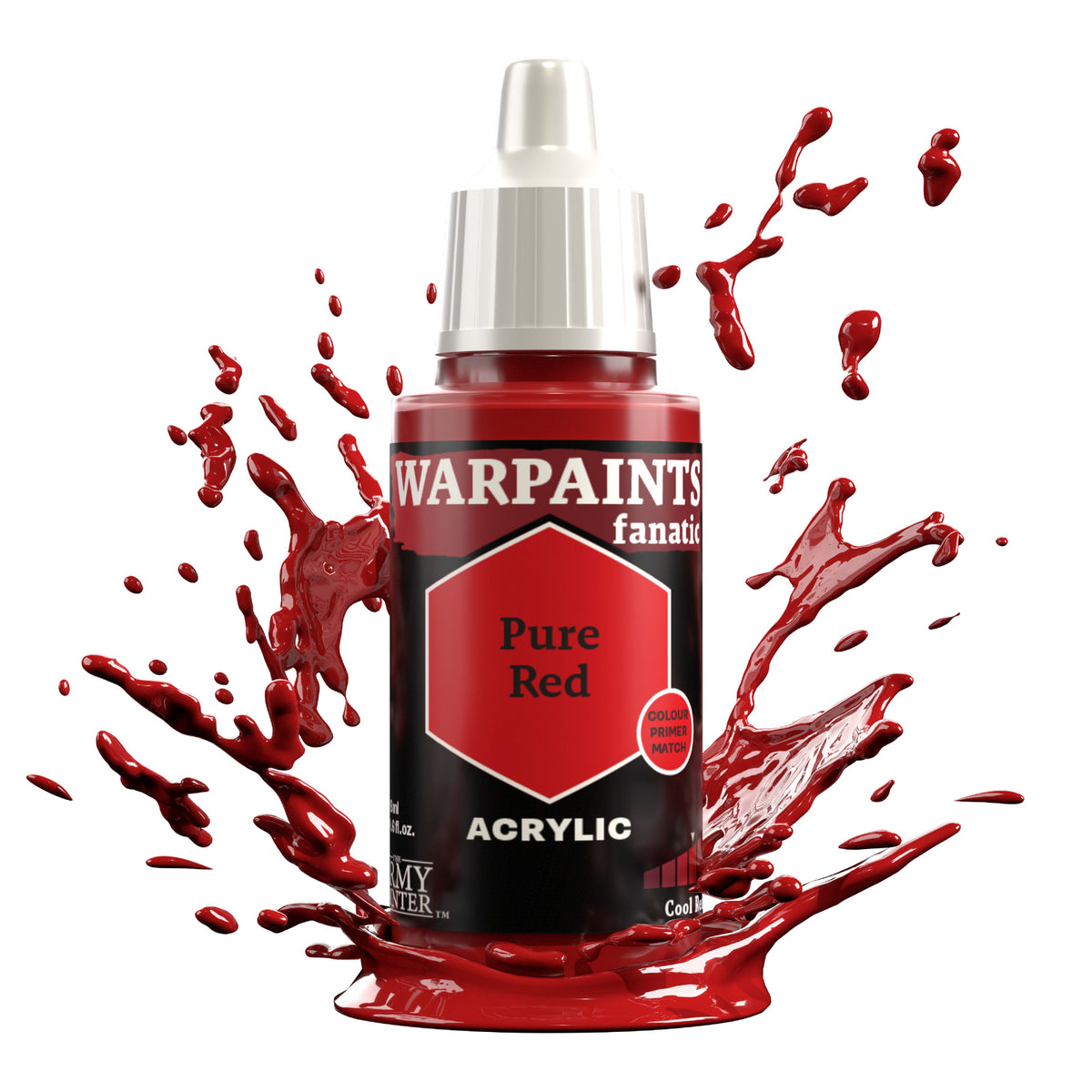 The Army Painter Warpaints Fanatic: Pure Red - 18ml Acrylic Paint TAPWP3118