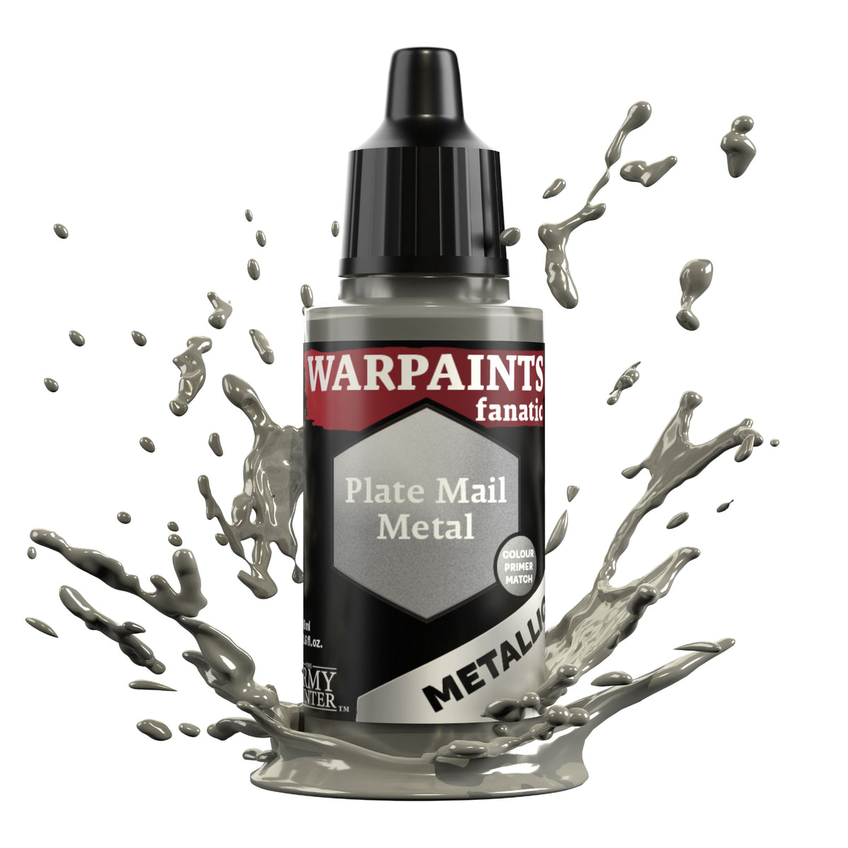 The Army Painter Warpaints Fanatic Metallic: Plate Mail Metal - 18ml Acrylic Paint TAPWP3192