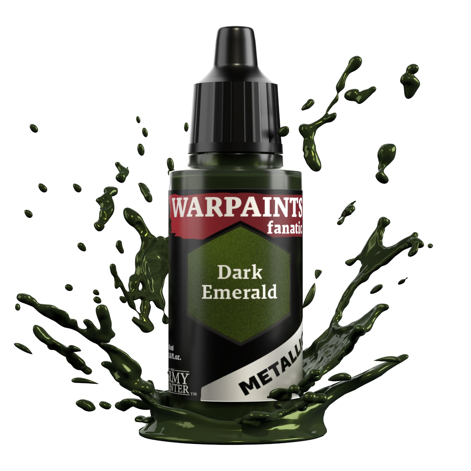 The Army Painter Warpaints Fanatic Metallic: Dark Emerald - 18ml Acrylic Paint TAPWP3196