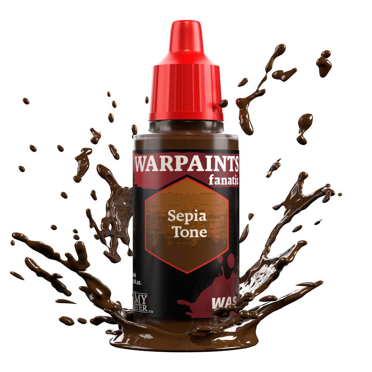 The Army Painter Warpaints Fanatic Wash: Sepia Tone - 18ml Acrylic Paint TAPWP3203