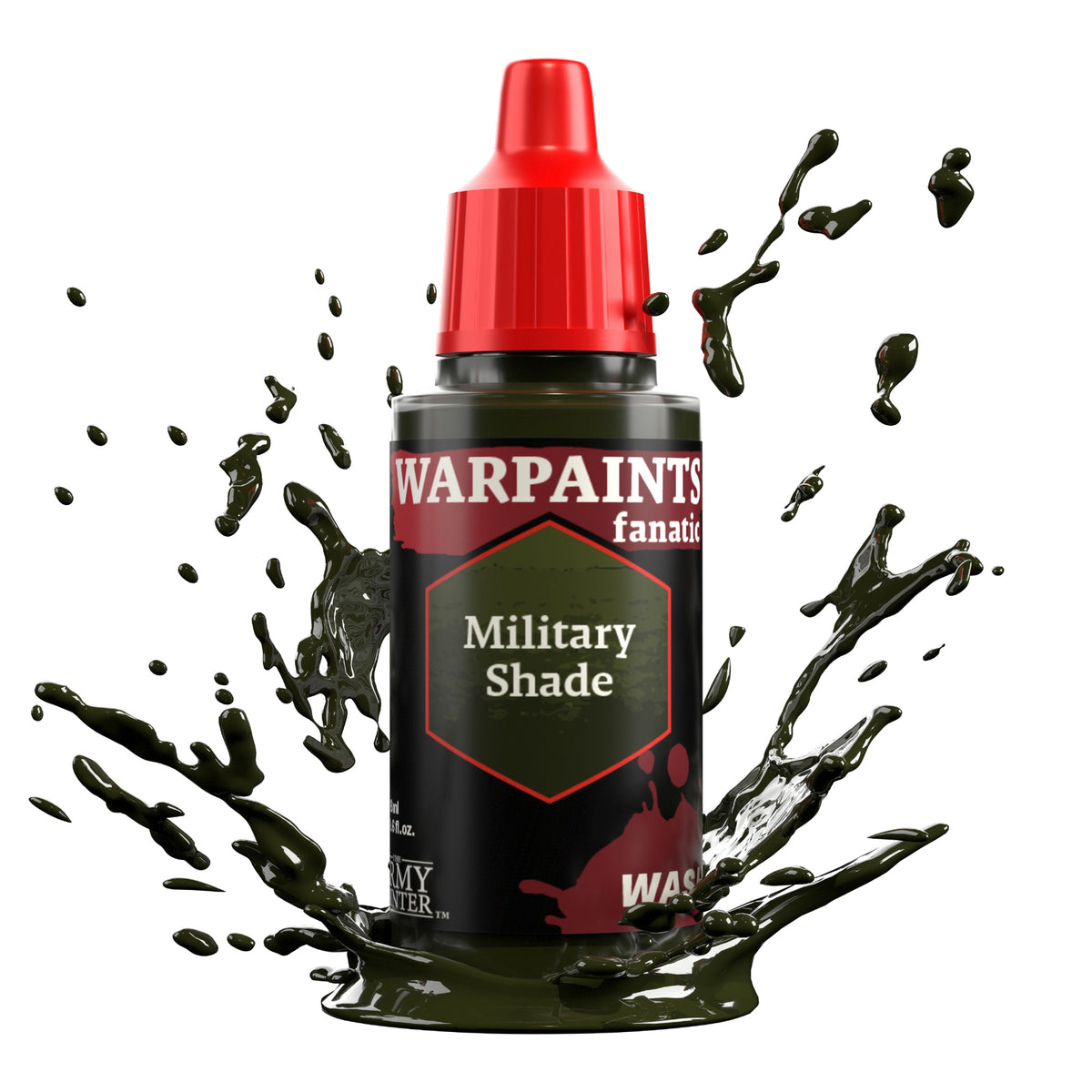 The Army Painter Warpaints Fanatic Wash: Military Shade - 18ml Acrylic Paint TAPWP3209