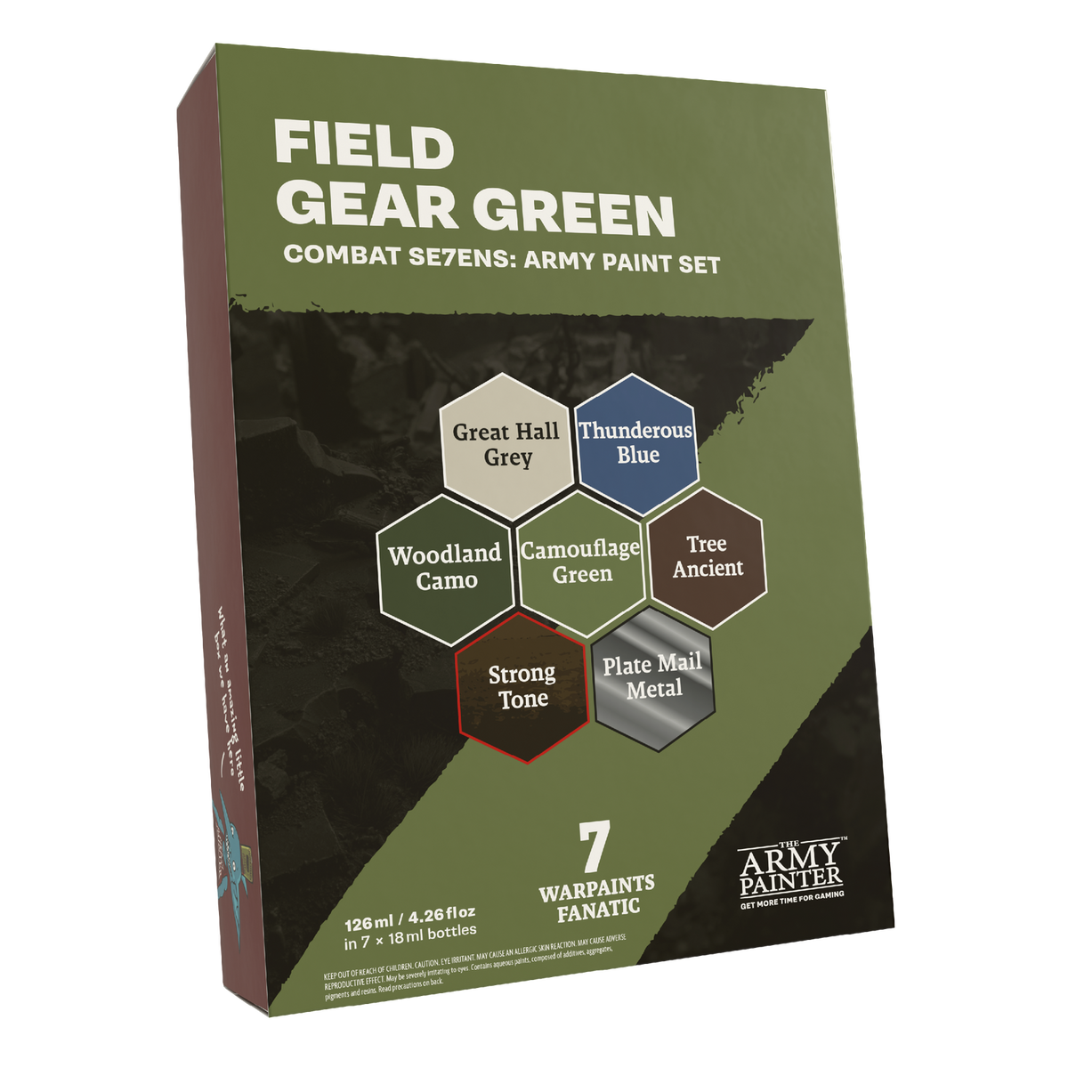 The Army Painter Combat Se7ens: Field Gear Green Acrylic Paint Set TAPWP8119