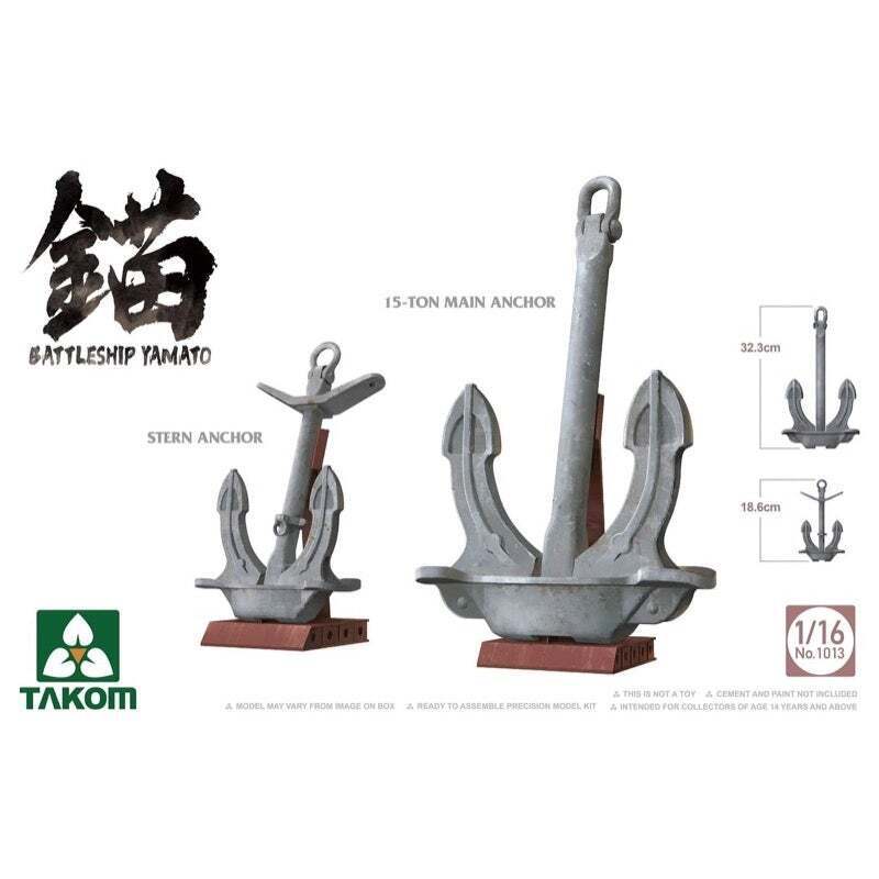 TK1013 Takom 1/16 Battleship Yamato Anchor Plastic Model Kit Takom