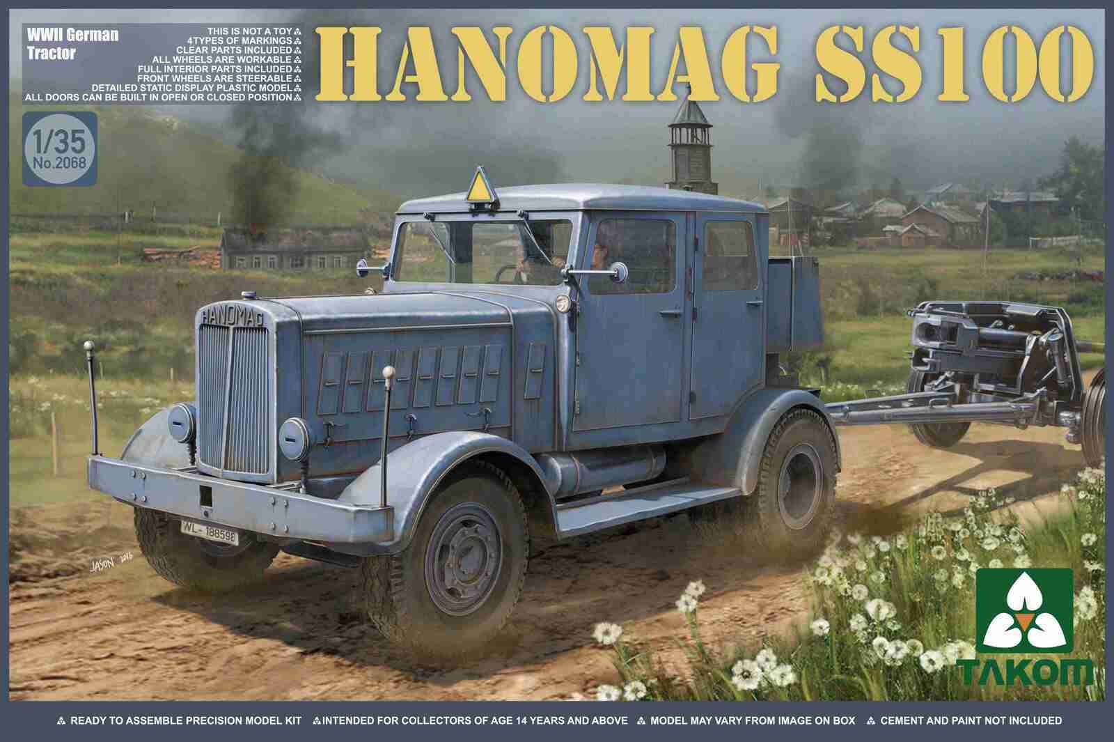 TK2068 Takom 1/35 WWII German Tractor Hanomag SS100 Plastic Model Kit Takom
