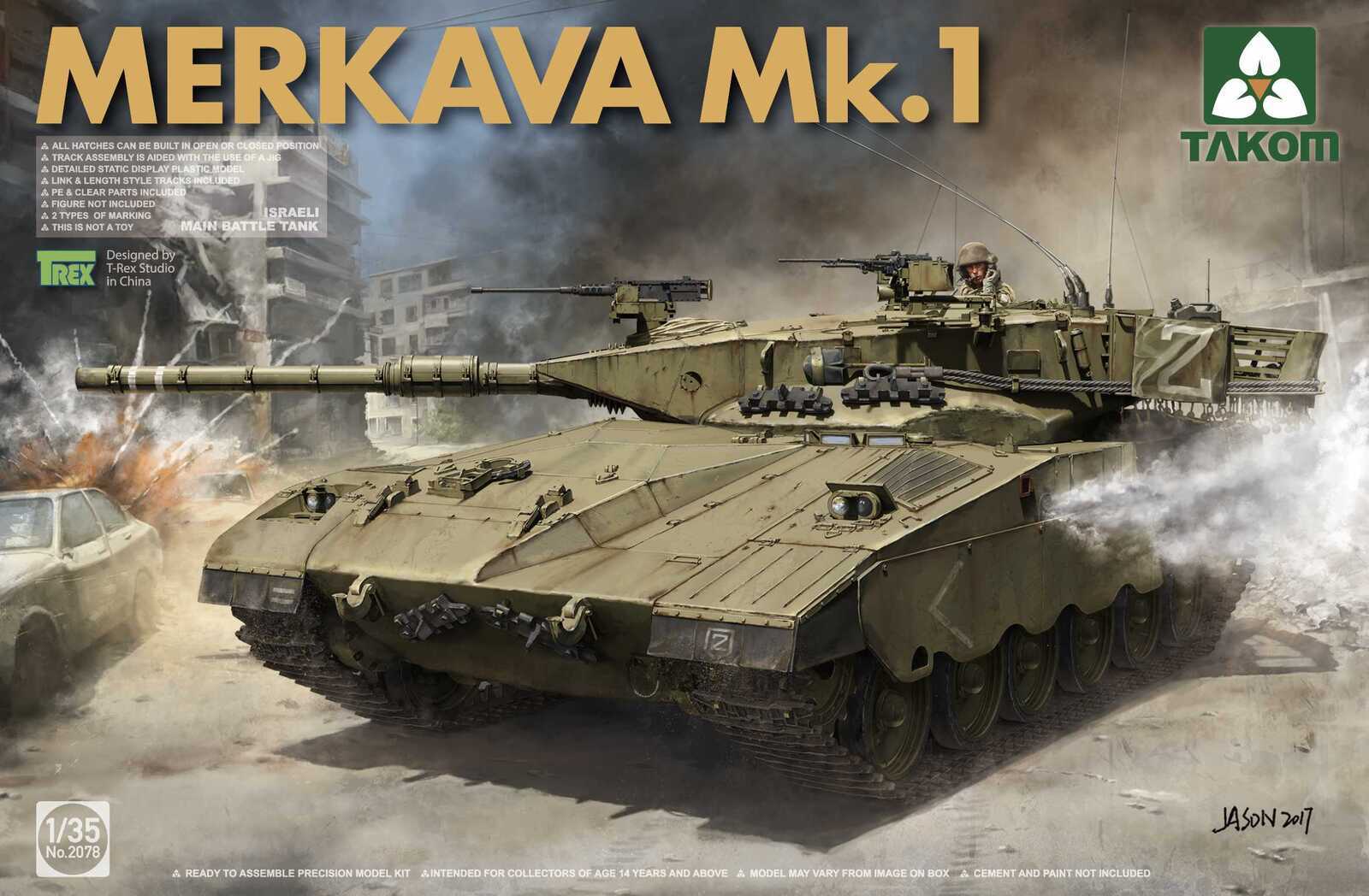 TK2078 Takom 1/35 Israeli Main Battle Tank Merkava 1 Plastic Model Kit Takom