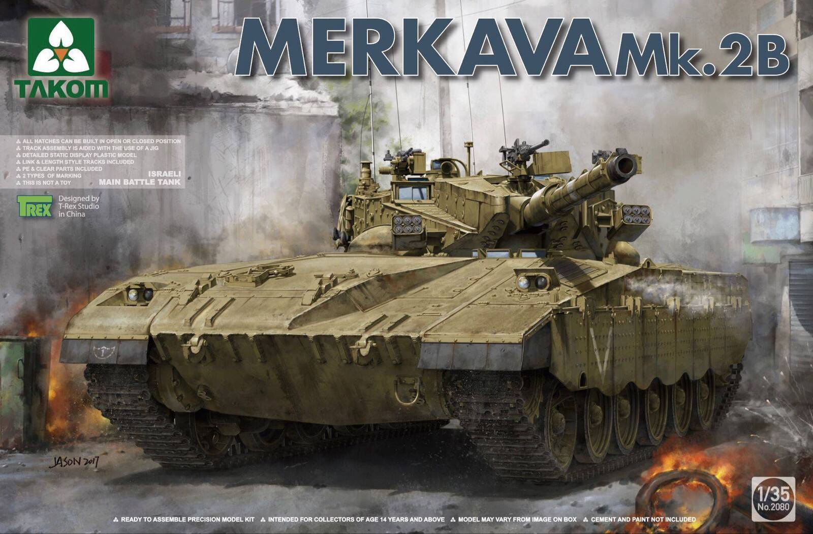 TK2080 Takom 1/35 Israeli main battle tank Merkava mk.2b Plastic Model Kit Takom
