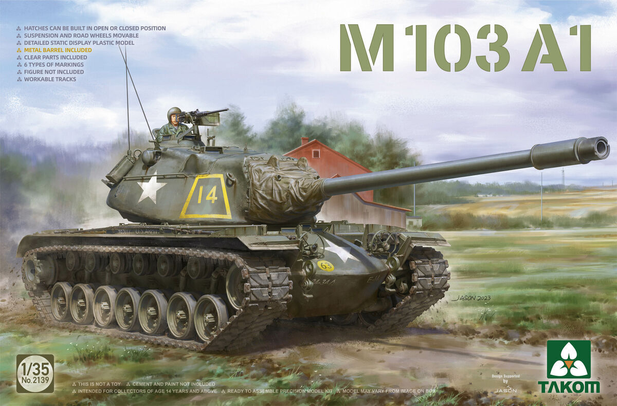 TK2139 Takom 1/35 M103 A1 Plastic Model Kit Takom