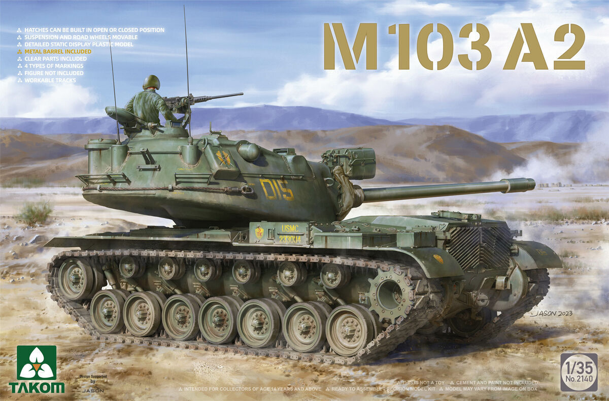 TK2140 Takom 1/35 M103 A2 Plastic Model Kit Takom