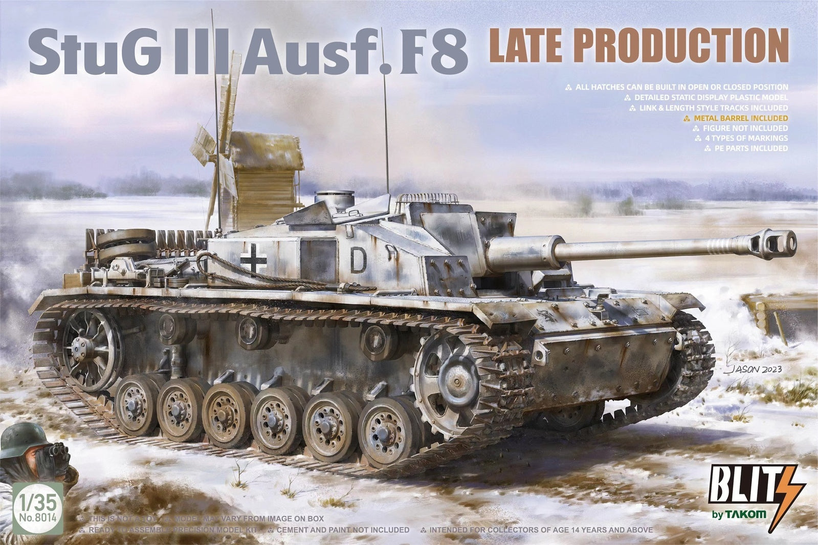 TK8014 Takom 1/35 StuG III Ausf.F8 Late Prodution Plastic Model Kit Takom