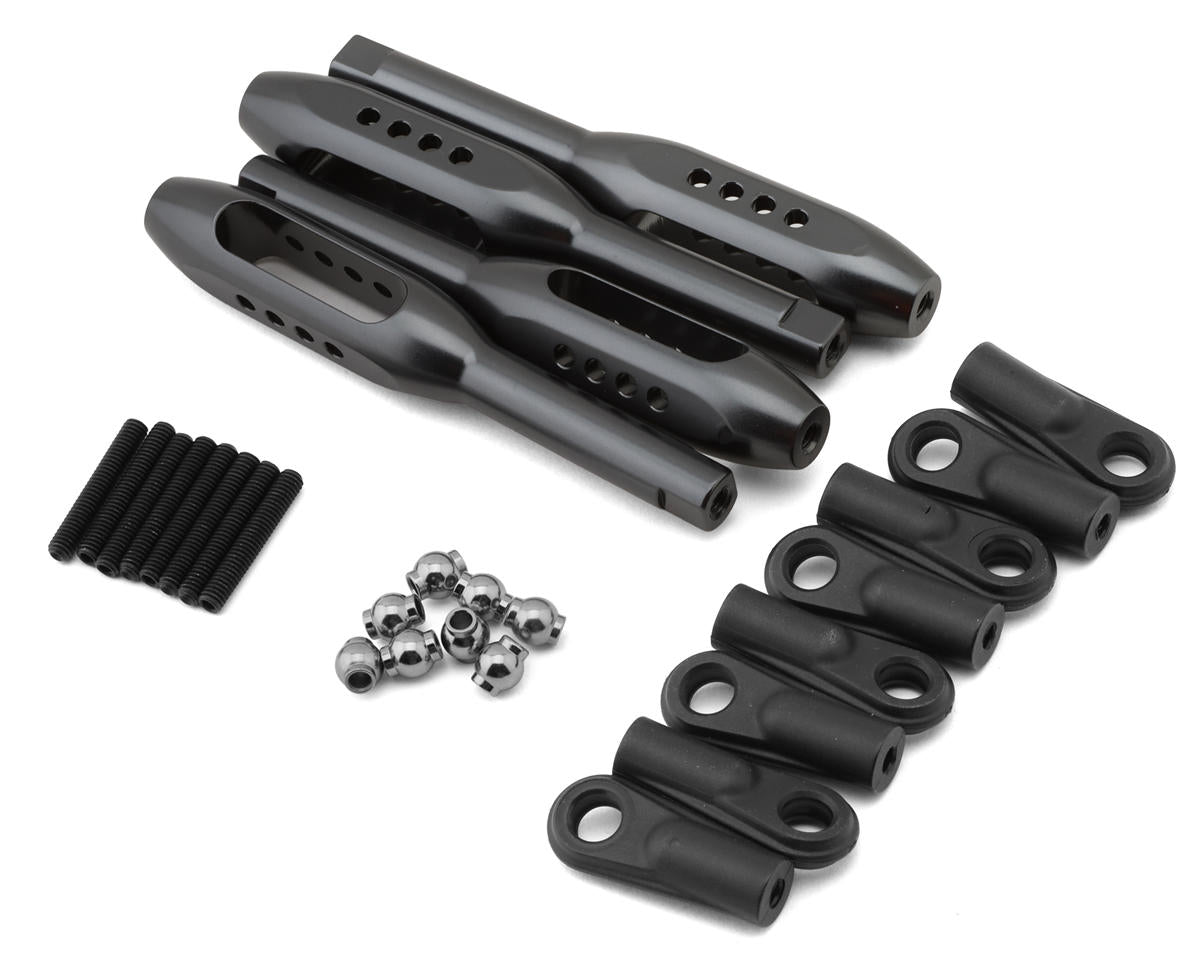 TLR144001 TLR Lower Shock Mount 4-Link Bar Set, 13.5inch, 4pcs, LMT, Tuned LMT Losi