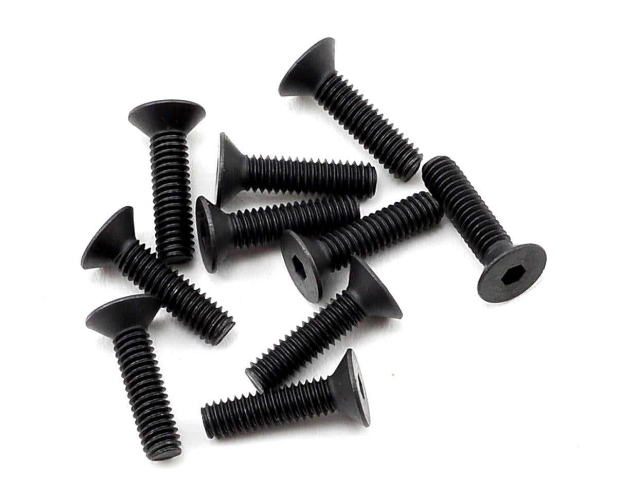 TLR235007 TLR Flat Head Screws, M2.5 x 10mm (10) Losi