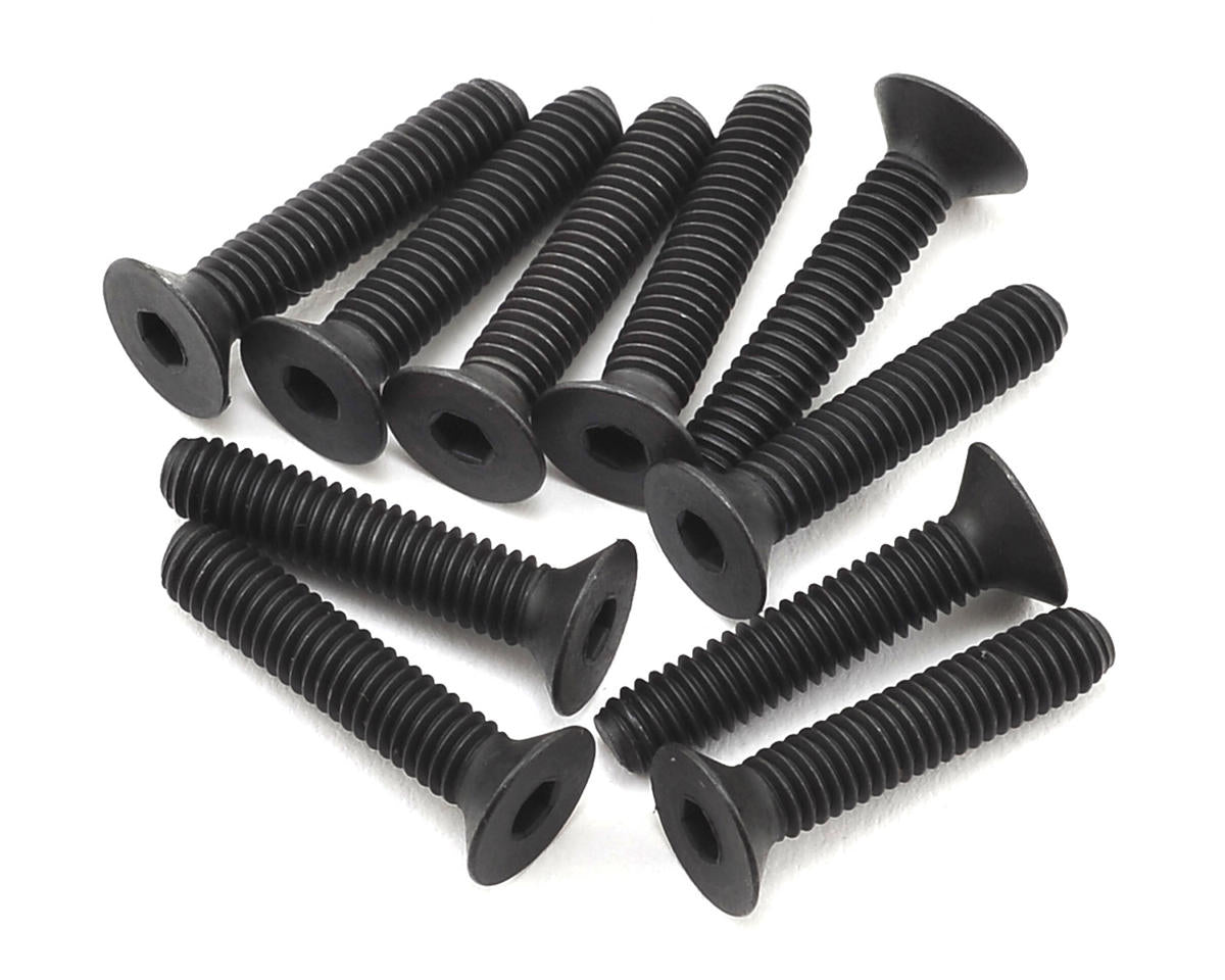 TLR255014 TLR Flat Head screws, M4x20mm, 10pcs, 8X Elite Losi