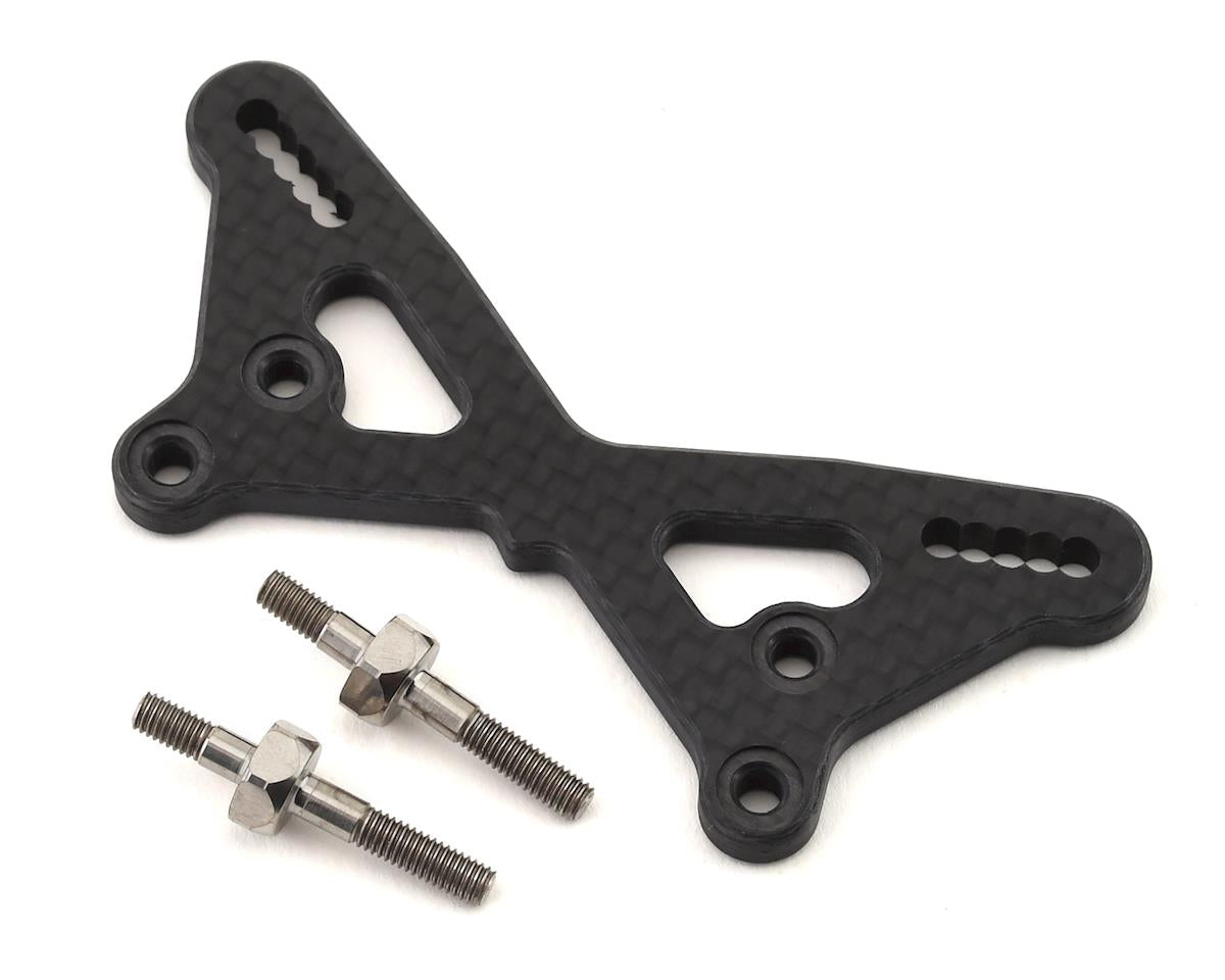 TLR334054 TLR Carbon Front Tower with Ti Standoffs, 22 5.0 Losi