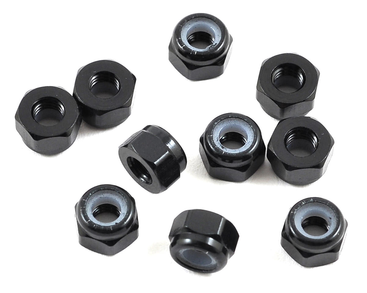 TLR336004 TLR M3 Aluminium Lock Nuts, Black, 10pcs, 22 5.0 DC Elite Losi