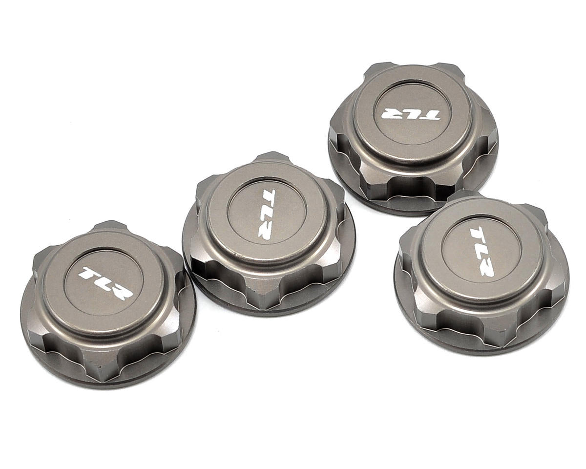 TLR3538 TLR Covered 17mm Wheel Nuts, Aluminium, 8X Elite Losi