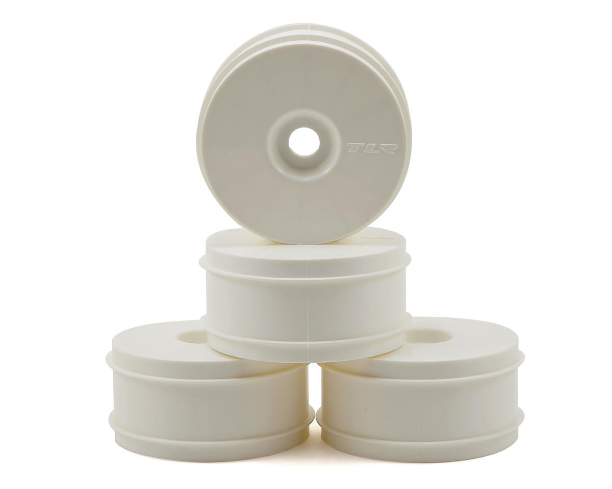 TLR44001 TLR 1/8 Buggy Dish Wheel, White, 4pcs, 8X Elite Losi