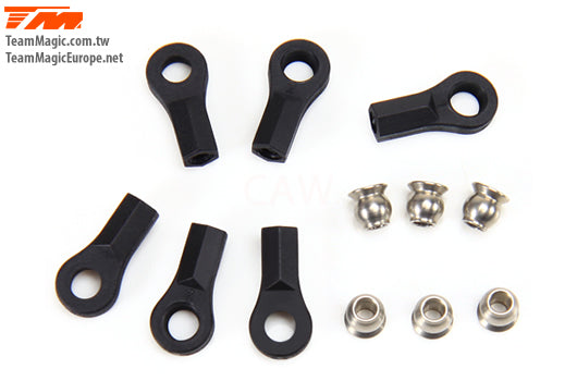 TM115027BK Ball End & 5.8mm Single Flanged Steel Ba Team Magic