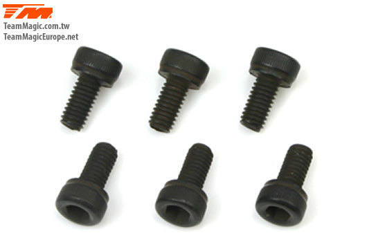 TM123510C 3.5x10mm Steel Cap Screw (6) Team Magic