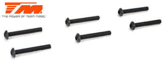 TM123525BU 3.5x25mm Steel BH Screw (6) Team Magic