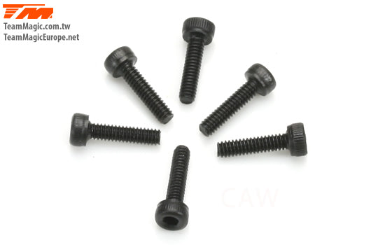 TM126208C 2x8mm Steel Cap Screw (6) Team Magic
