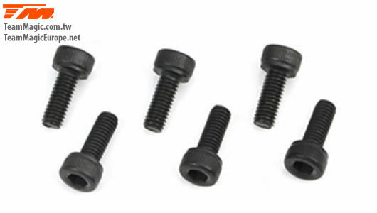 TM126410C 4x10mm Steel Cap Screw(6) Team Magic