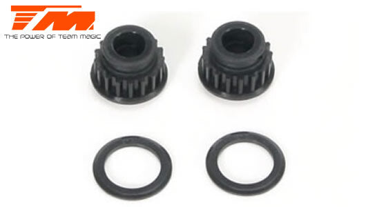 TM503236 E4 Nylon 17T Center Pulley (2) Team Magic