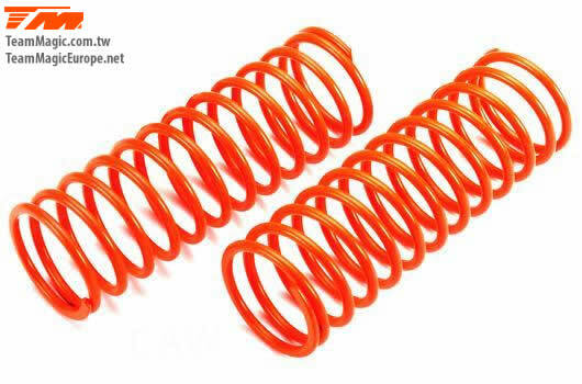 TM505176O Shock Spring K=1.6 Orange (2) E6 Team Magic