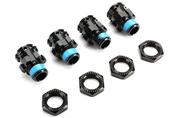 TM505231BK-10 Alum. Splined Wheel Hubs and Nuts +10mm Team Magic