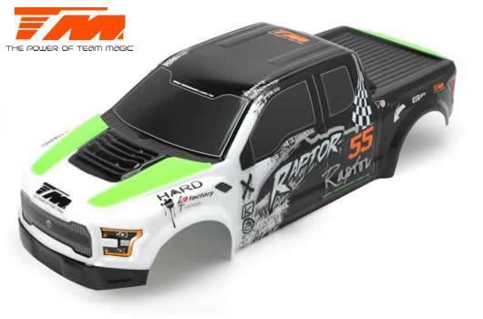TM505321G Body - Monster Truck - Painted - E6 Raptor - Green Team Magic