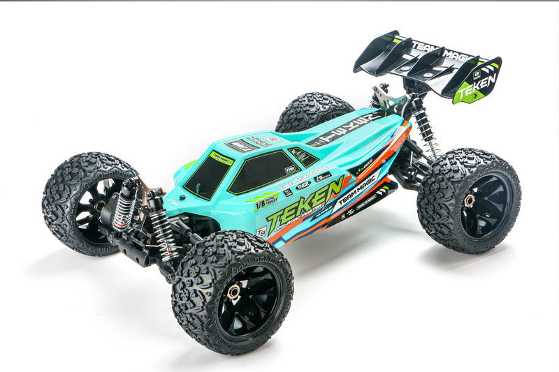 TM560020B Car - 1/8 XL Electric - 4WD Truggy - RTR - 2500kv Brushless Motor - 4S - Waterproof - Team Magic TEKEN Blue Team Magic